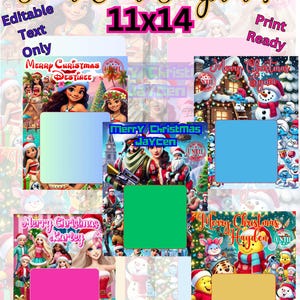 以下が含まれることがあります： 11x14インチの印刷可能なクリスマスのおやつカードテンプレート6つ。各テンプレートには、異なるホリデーキャラクターと、名前をカスタマイズできるエリアがあります。キャラクターには、モアナ、フォートナイトのキャラクター、雪だるま、バービー人形、くまのプーさんなどがいます。