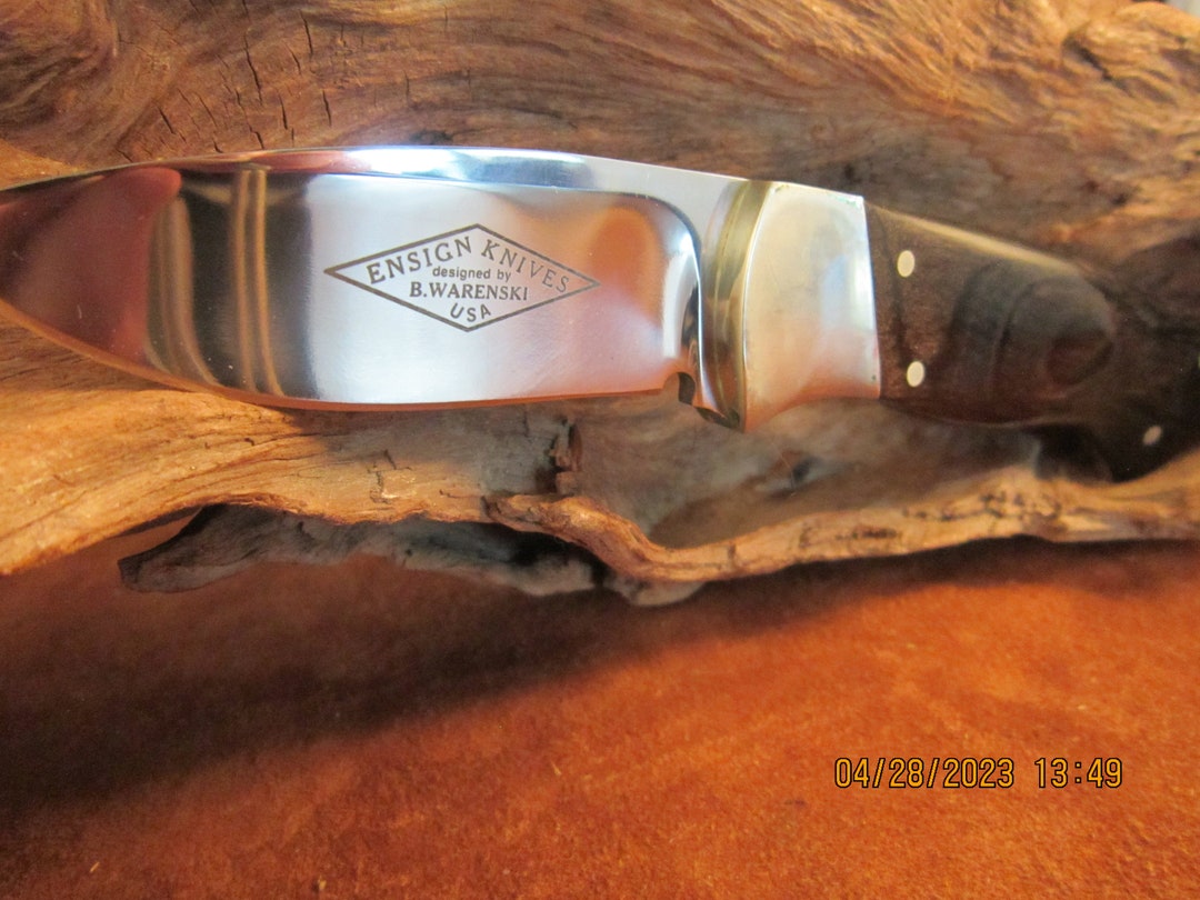 1983 Ensign Knives Buster Warenski Drop Point Hunter Etsy