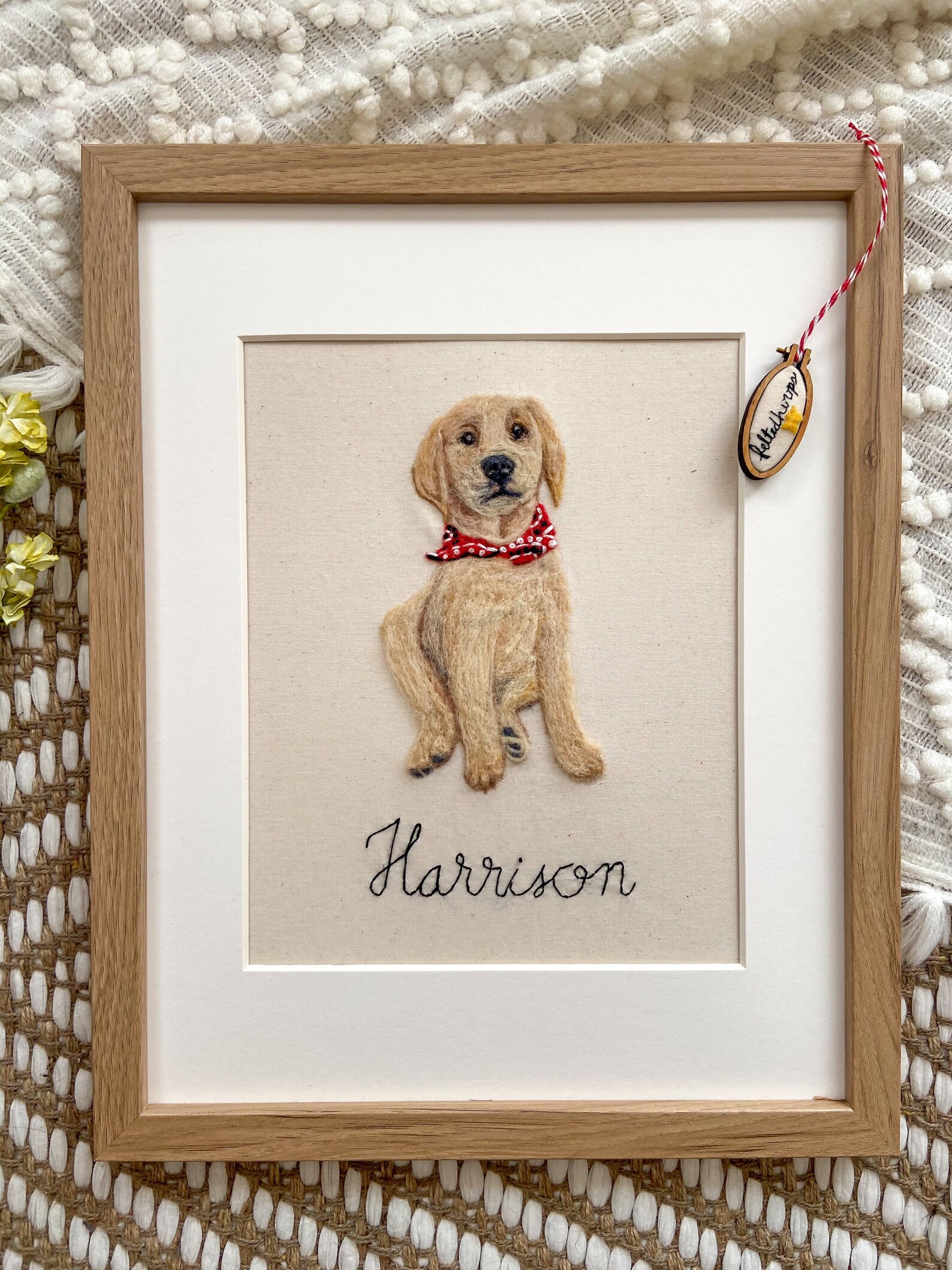 Custom Pet Embroidered Pet Portrait / Perfect Gift for Dog or Etsy
