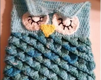 owl cocoon crochet PATTERN ONLY