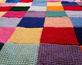 Patrón de crochet afgano tunecino Entrelac morado C2C (sin