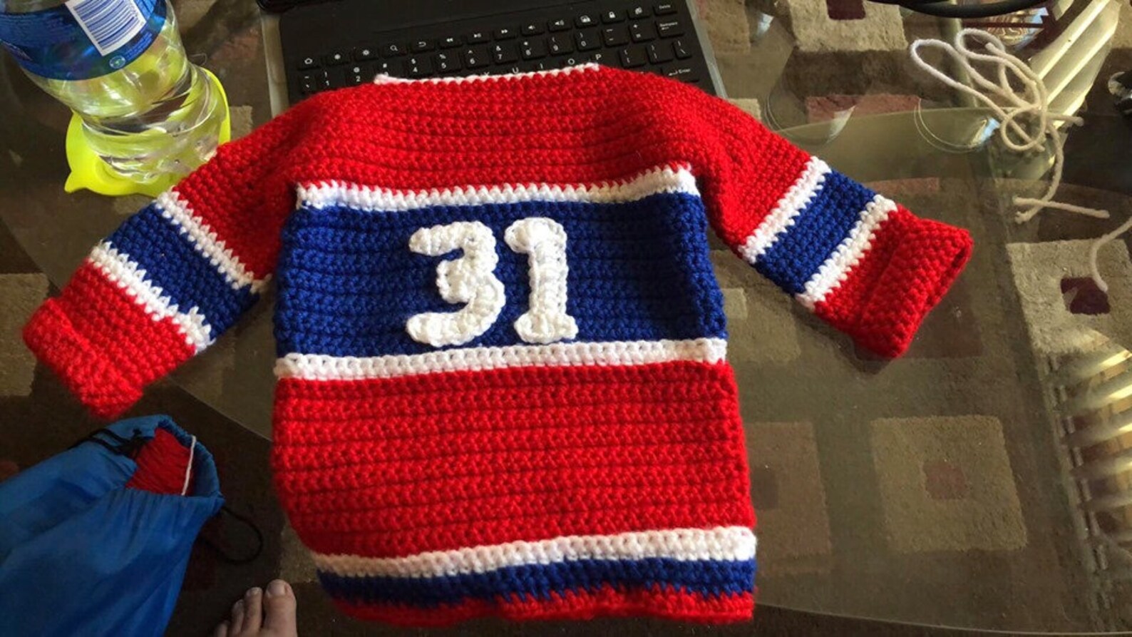 Montreal Canadians Hockey Jersey Crochet PATTERN ONLY for Baby 6 Mo