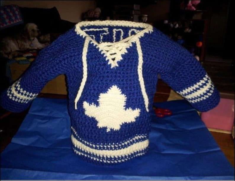 Toronto Maple Leaf Hockey Jersey Crochet PATTERN ONLY 69 Months Etsy