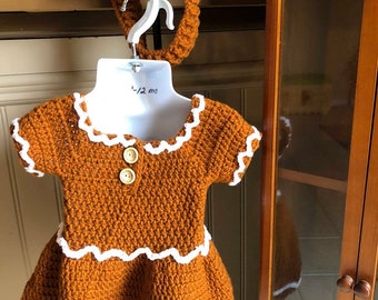 crochet gingerbread dress pattern Gingerbread Dress Crochet Christmas Crochet 18" Doll Clothes Pattern, Doll  Hat, Pdf Crochet Doll Clothes Pattern, Beret Hat, Boots,dress