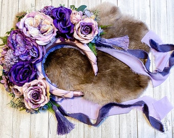 Purple Ostara Crown / Spring & Midsummer Flower Crown