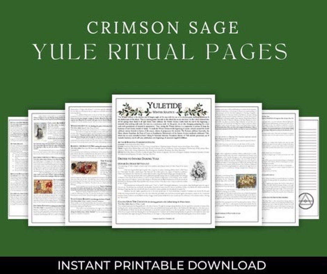 Yule Ritual & Info Pages Printable Download - Etsy