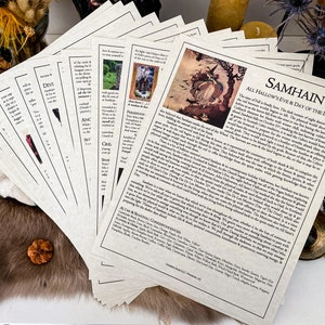 Samhain Ritual Pages on Parchment image 1