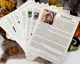 Samhain Ritual Pages on Parchment