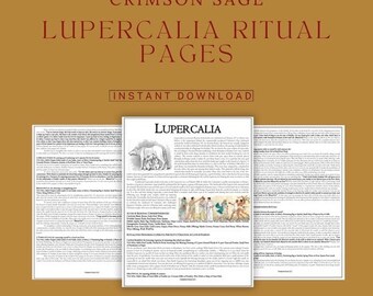 Lupercalia Ritual Pages for Grimoire or Book of Shadows - Downloadable Printable Pages
