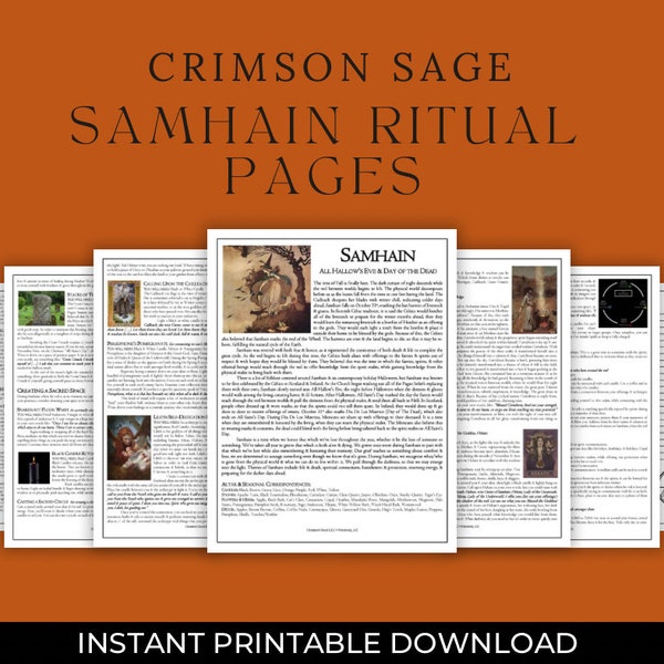 Samhain Ritual Pages - Digital Download