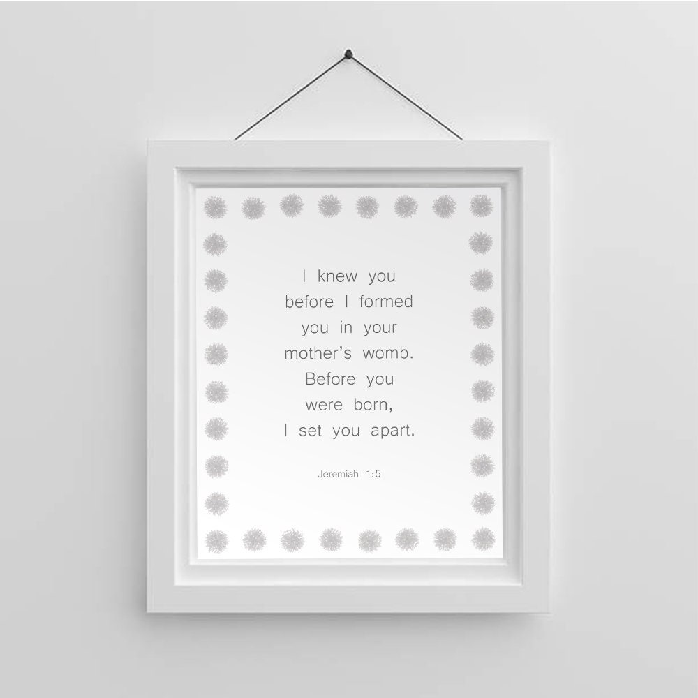 Jeremiah 15 Bible verse wall art Printable Gift kids bedroom decor