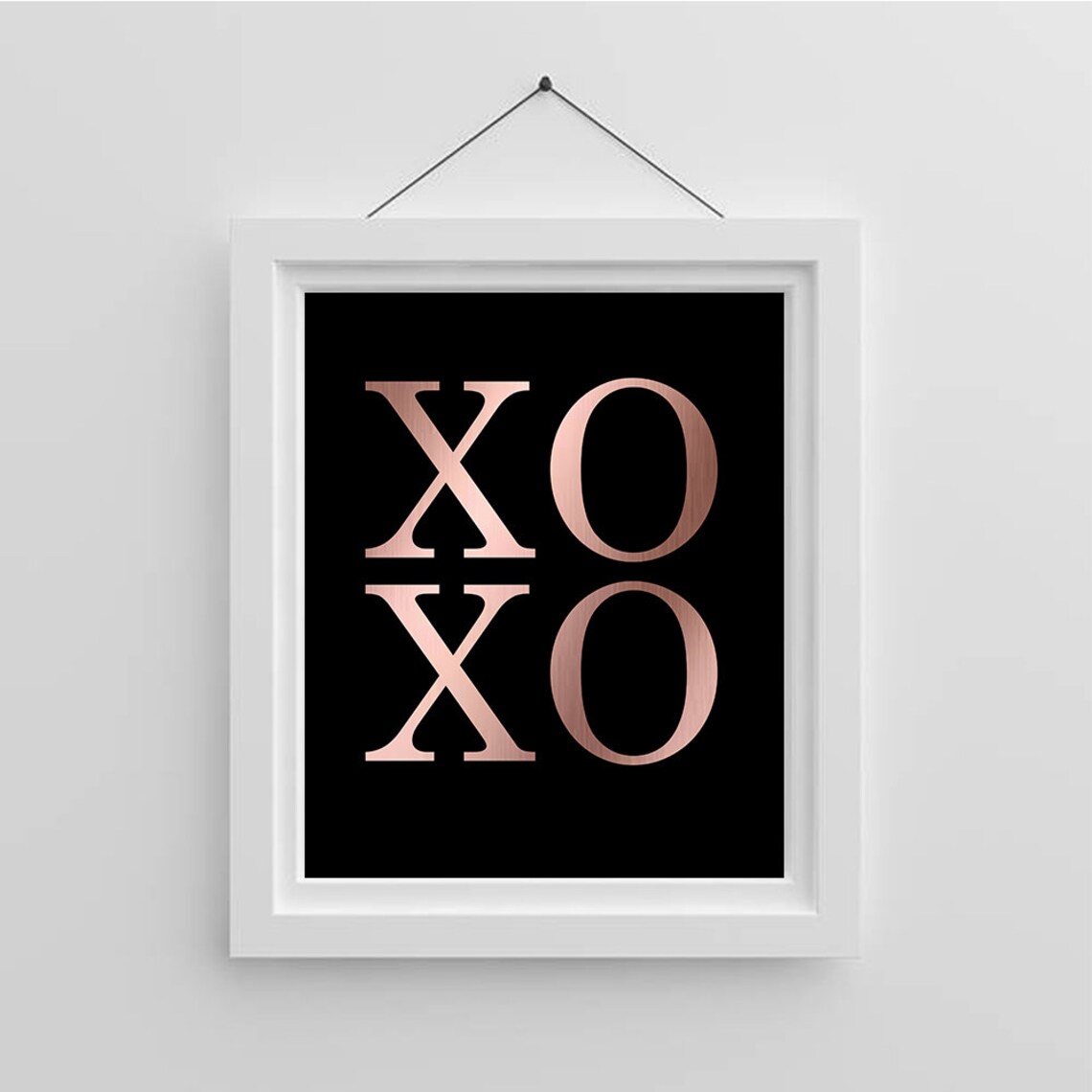 XOXO Rose Gold Home Decor Hugs and Kisses Printable Wall Etsy