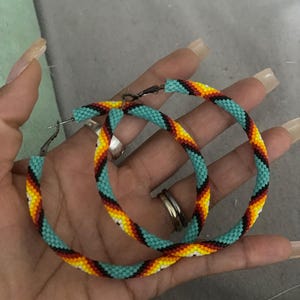 beaded hoops