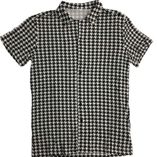Houndstooth Shirt Ricky Costume Bowling Button Down up TV Show Etsy