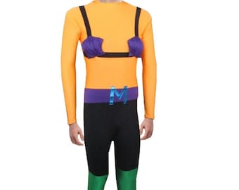 Mermaid Man Costume Cosplay Spandex TV Show Superhero Fancy Dress Halloween Suit High Quality