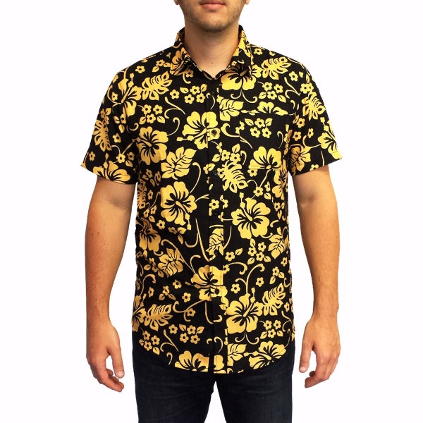 Raoul Duke Camisa hawaiana Las Vegas Disfraz de película Flores Floral Botón abajo Camiseta Collar Regalo