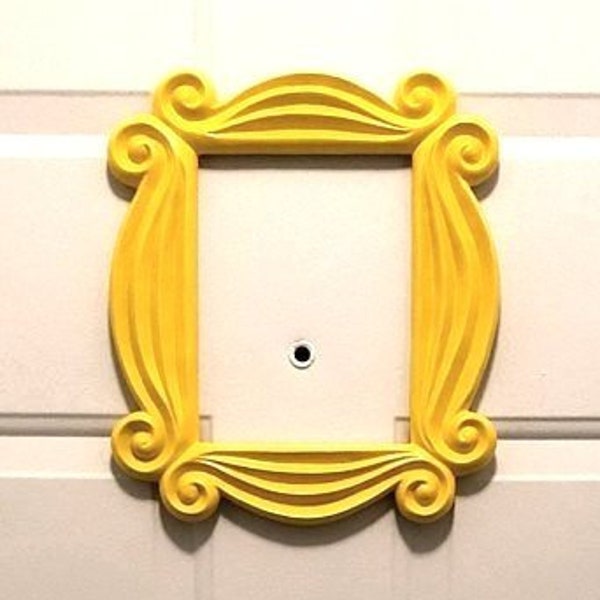 Yellow Peephole Frame Door Prop TV Show Gift Idea Monica Geller Apartment Rachel Green Hanging Picture Wall Best High Quality