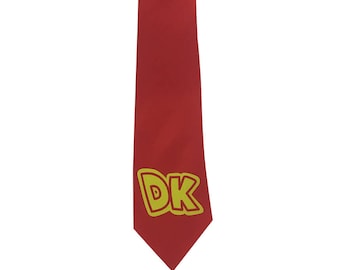 DK Necktie Donkey Kong Tie Costume Prop Cosplay Logo Neck Tie - Etsy  Singapore