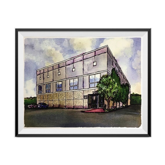 The Office Pam's Watercolor Dunder Mifflin Scranton 