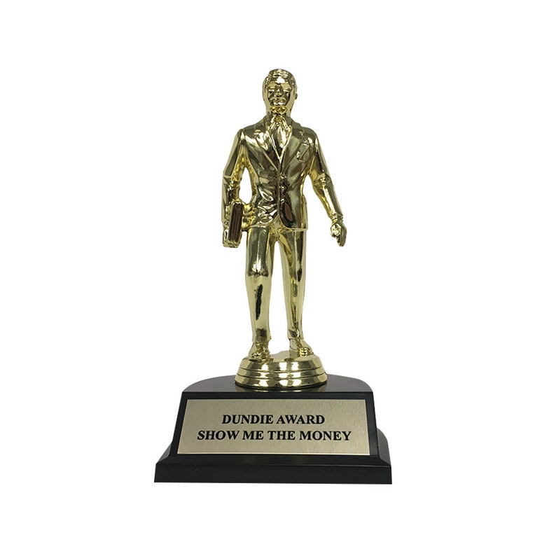 Show Me The Money Dundie Award Trophy The Office TV Show Michael Scott Oscar Martinez Dunder Mifflin Dundies Prop Dundy Accountant Gift Idea
