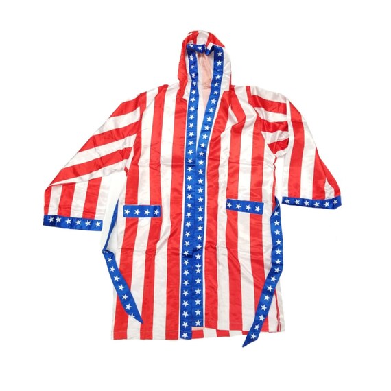Rocky Balboa Kostum Robe Apollo Creed Amerikanische Flagge Iv Etsy