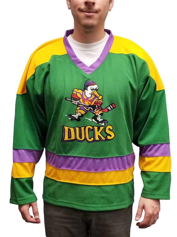Wholesale The Green Might Ducks Movie Hockey Jersey CONWAY#99 Goalie Cut  Size From m.