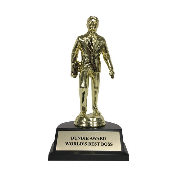 World S Best Boss Dundie Award Trophy The Office Tv Show Etsy