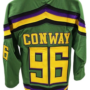 Charlie Conway #96 Mighty Ducks Movie Jersey Hoodie Hooded Sweatshirt  Sweater 