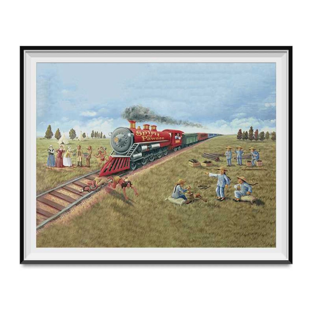 Spirit of Pawnee Pawnee City Hall Mural Poster Etsy