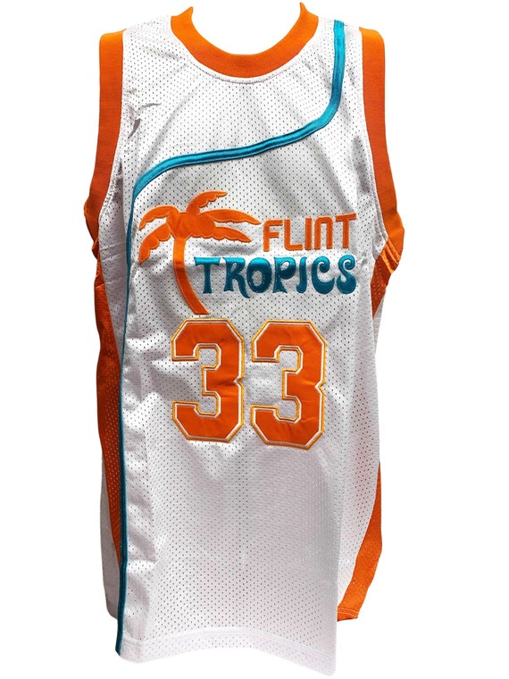 AcePlaceStudios Jackie Moon #33 Flint Tropics White Basketball Jersey