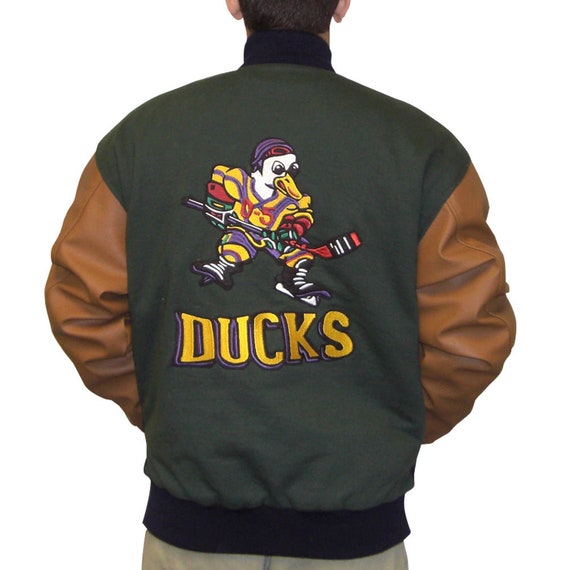 Mighty Ducks 3/4 polo varsity Jersey L, Men's Fashion, Tops & Sets
