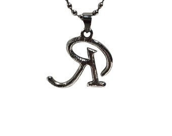 Regina George Necklace Movie R Pendant Necklace Letter The Plastics  Halloween Costume Prop Silver Chain Jewelry Gift