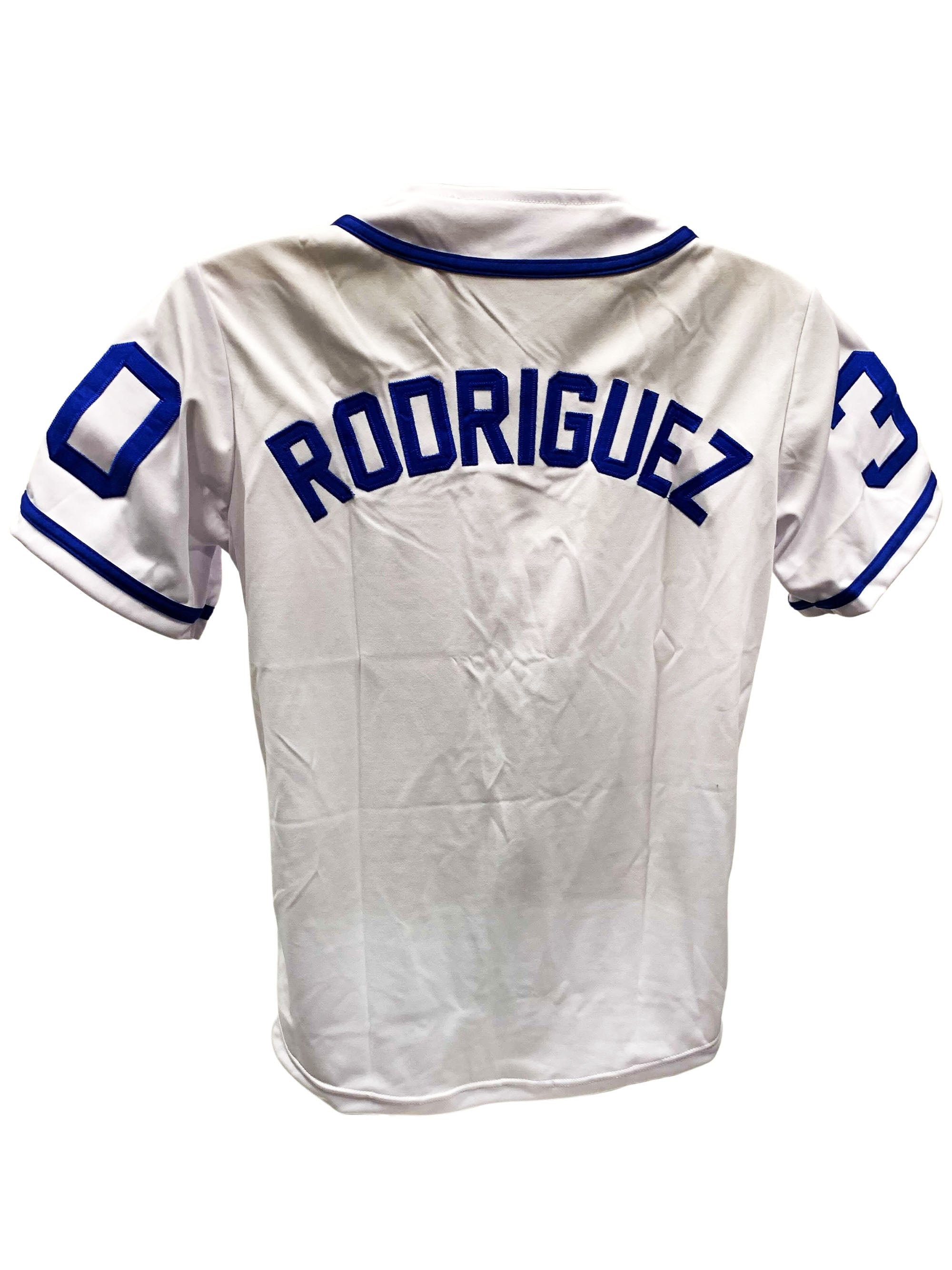 Head Gear-The Sandlot Benny Rodriguez Baseball Jersey-White 3XL