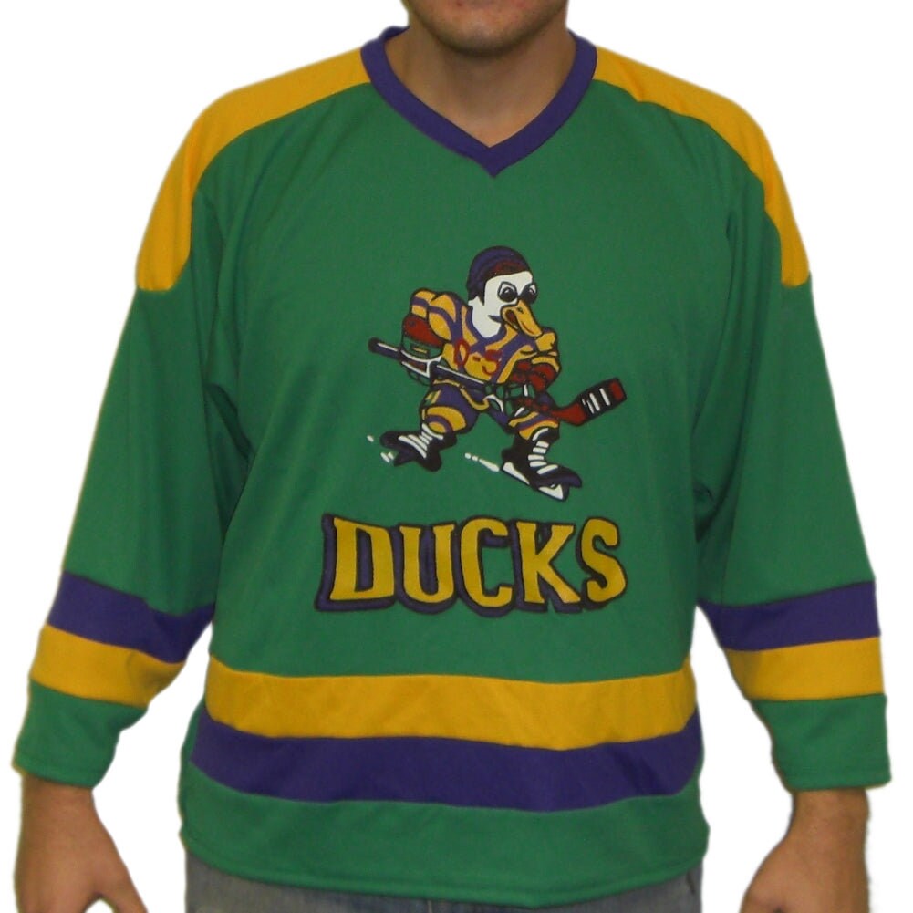 Greg Goldberg 33 Ducks Hockey Jersey Embroidered Costume Mighty Movie  Uniform