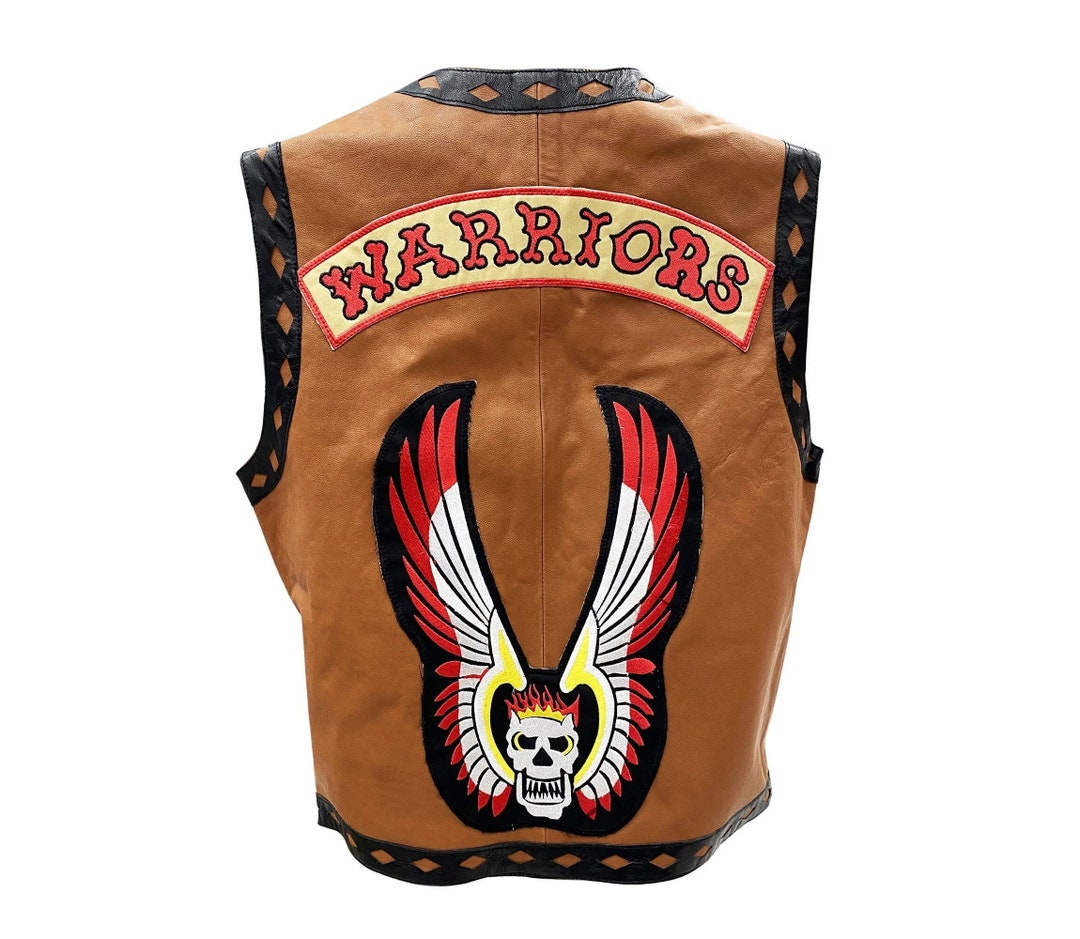 Warriors Genuine Leather Vest Halloween Costume Etsy