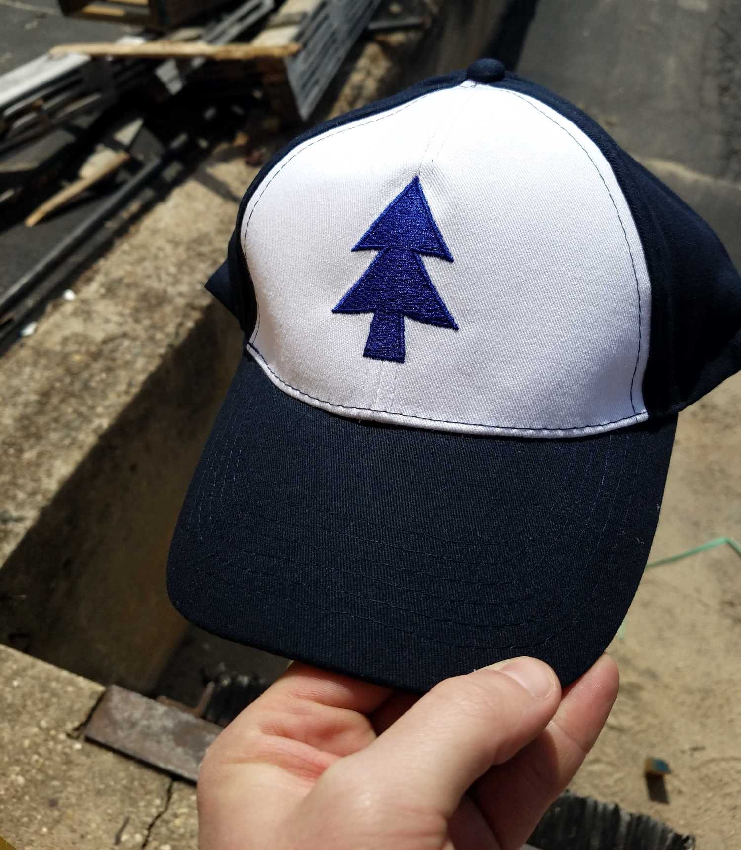 Dipper Aqua Blue Pine Hat Embroidered Adult Flat Baseball Cap at   Men's Clothing store