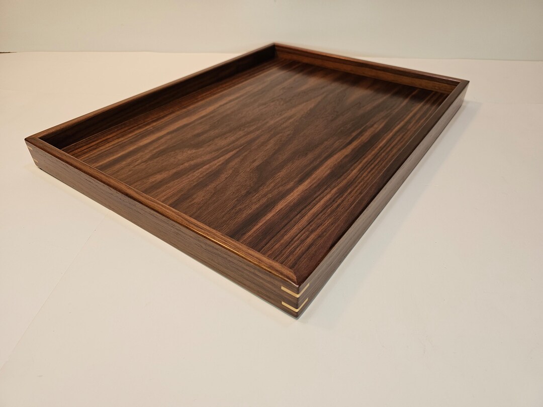 15x20 Walnut Wood Rectangular Ottoman Tray / Etsy