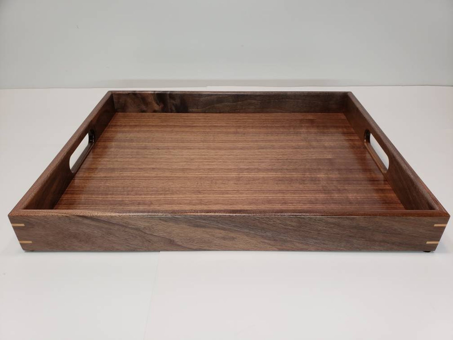 16x20 Walnut Wood Rectangular Ottoman Tray / Etsy