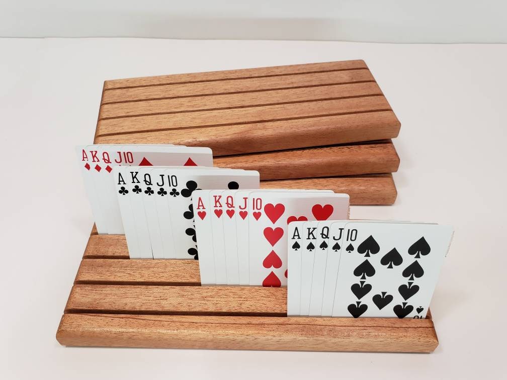 Card Holder, Available in 9 Sizes Playing Card Organizer, Playing Card Rack,  Curved Card Holder, 3d Printed Card Holder 