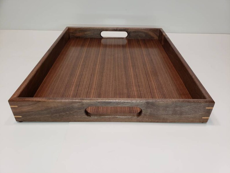 16x20 Walnut Wood Rectangular Ottoman Tray / Etsy