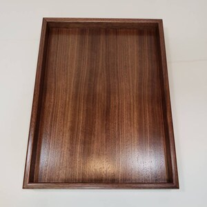 Bandeja otomana rectangular de madera de nuez de | Etsy