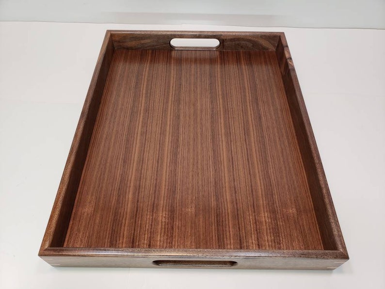 16x20 Walnut Wood Rectangular Ottoman Tray / Etsy