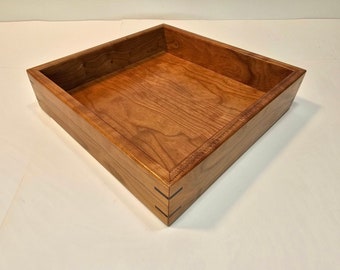 10"x10" Cherry Wood Valet Tray / Vanity Tray