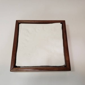 8&quot;x8&quot; Walnut Wood Napkin Tray/ Vanity Tray / Valet Tray / Napkin tray