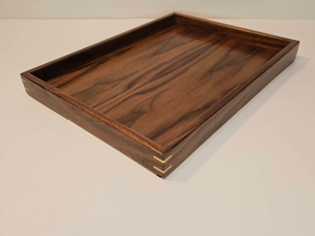 12x16 Walnut Wood Rectangular Ottoman Tray / Etsy