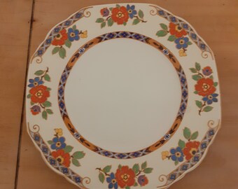 Antique Grindley Ivory Hand Painted The Portland Pattern Plate 8 3/4 inches