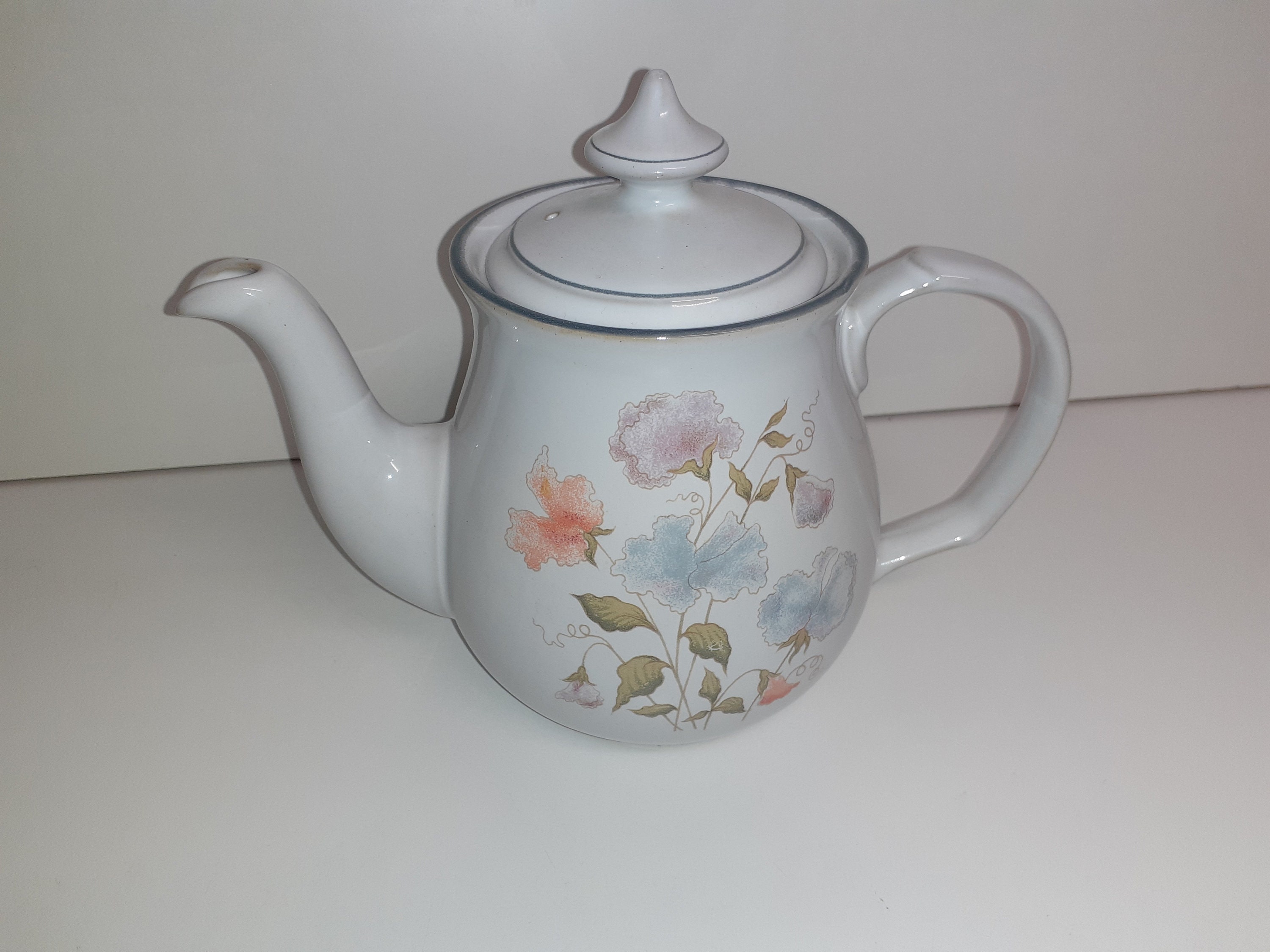Denby Stoneware Retro 1970s Encore Pattern Tea Pot Etsy