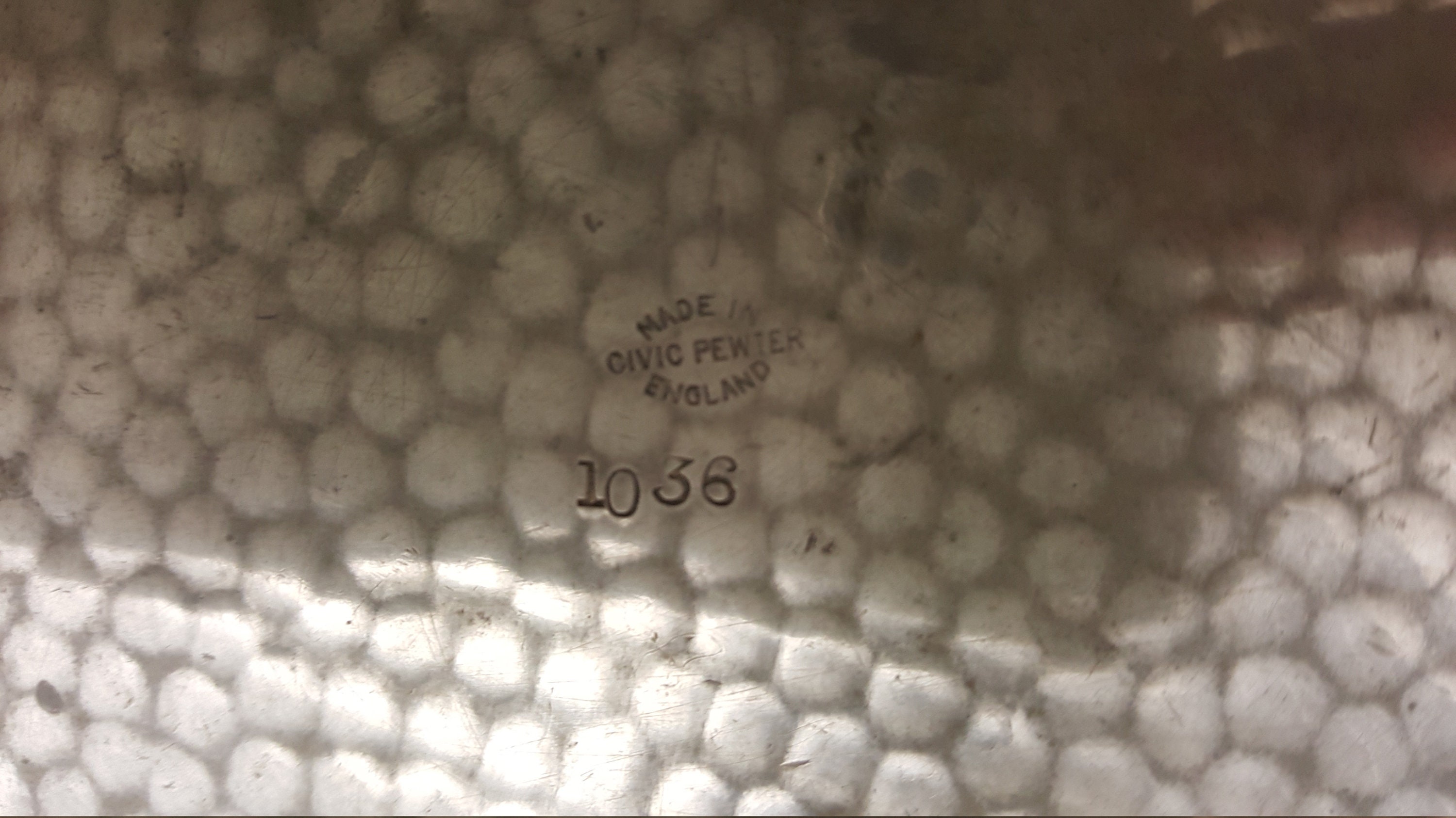 Antique Civic Teapot Stand Pewter Hand Hammered 5 1/8 Inches Etsy UK