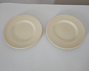 Vintage Woods Ware Jasmine Yellow Set of 2 Tea Plates 17 cm