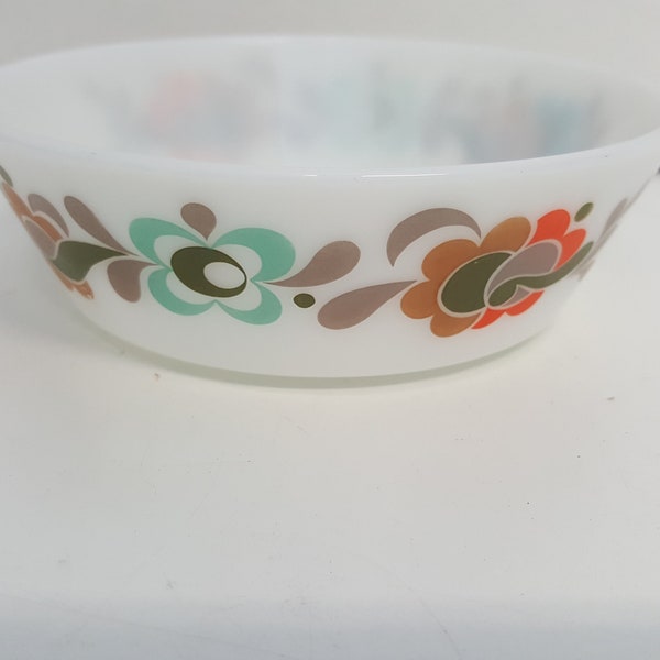 Retro Jaj Pyrex 1960s Carnaby Tempo Pattern Soup Bowl  5 1/2 inches